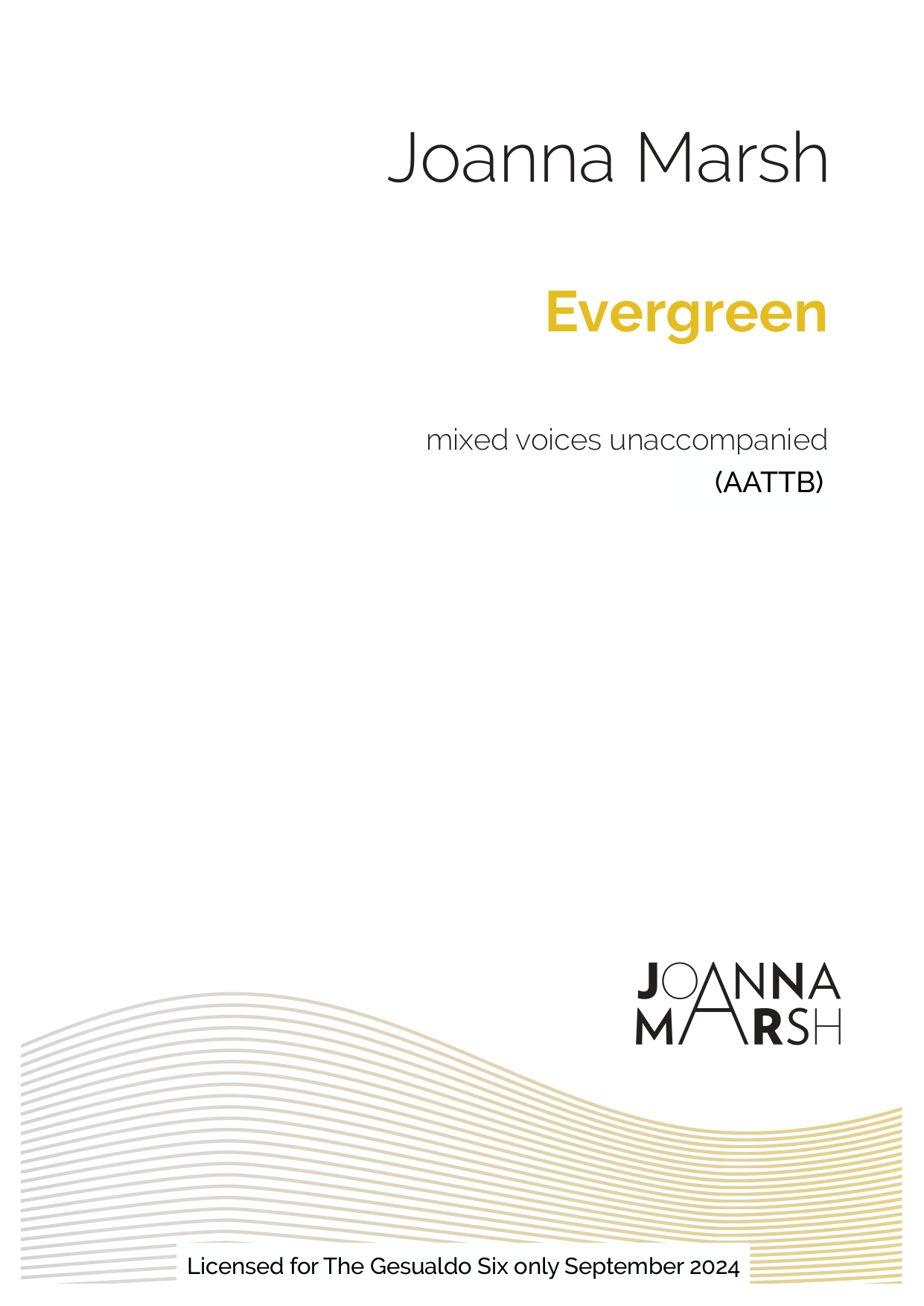 Evergreen (SSATBB) – PDF Download